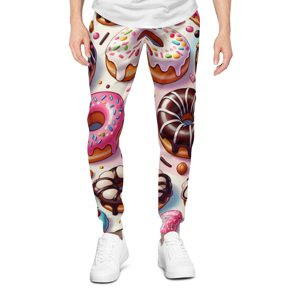 Donut Men's Adult Hoodie Set (Double-Layer Hood) | Health Fabric
