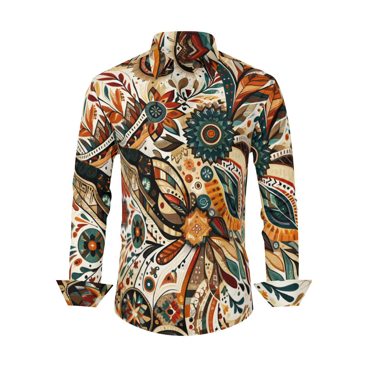 Abstract Design Long Sleeves Men's Shirt