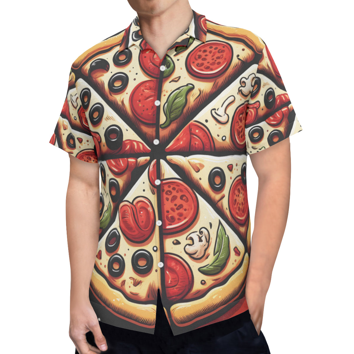 Pizza Slices Short Sleeves Men's Shirt