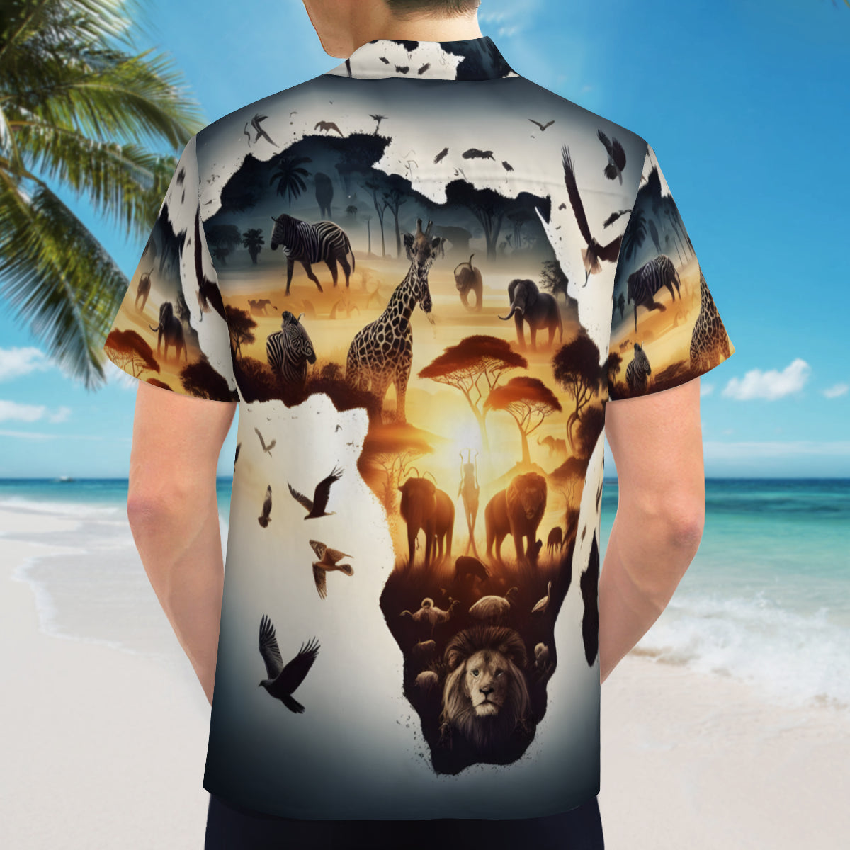 Africa Short Sleeves Men's Shirt