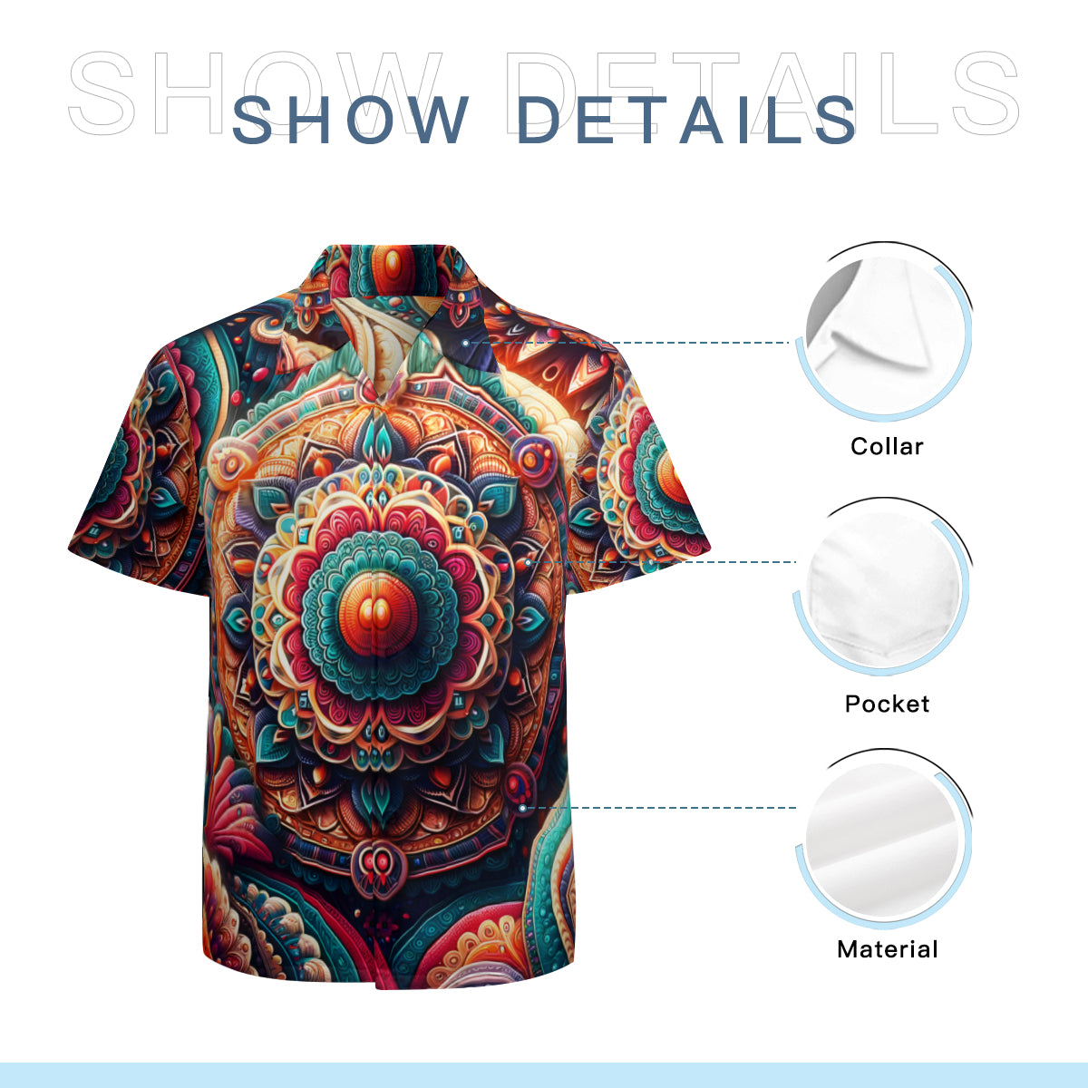 Abstract Bohemian Short Sleeves Men's Shirt
