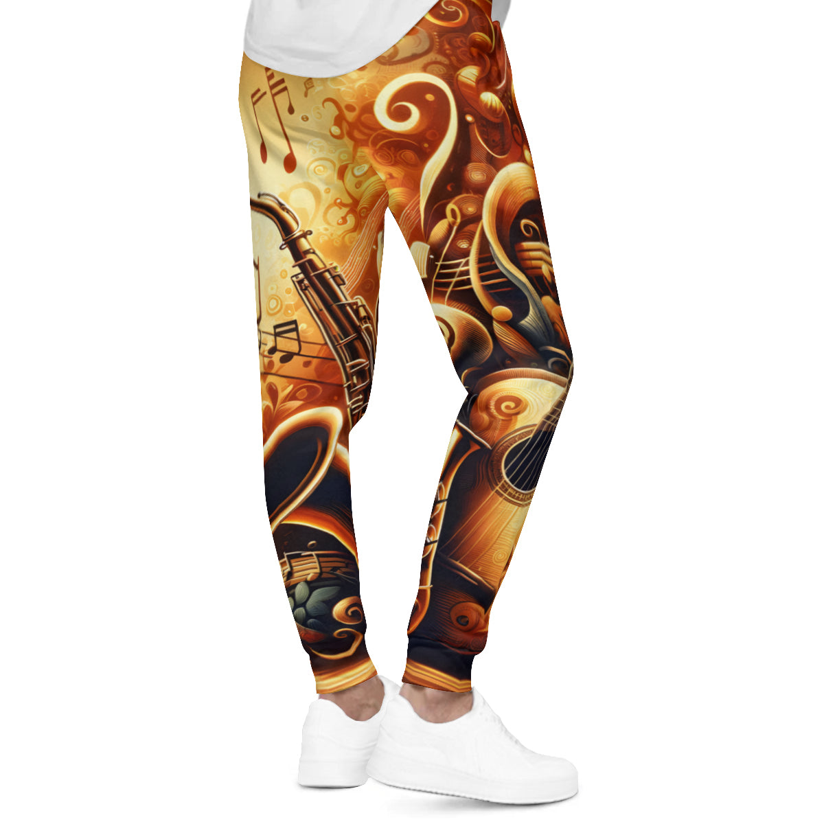 Saxophone Men's Adult Hoodie Set (Double-Layer Hood) | Health Fabric