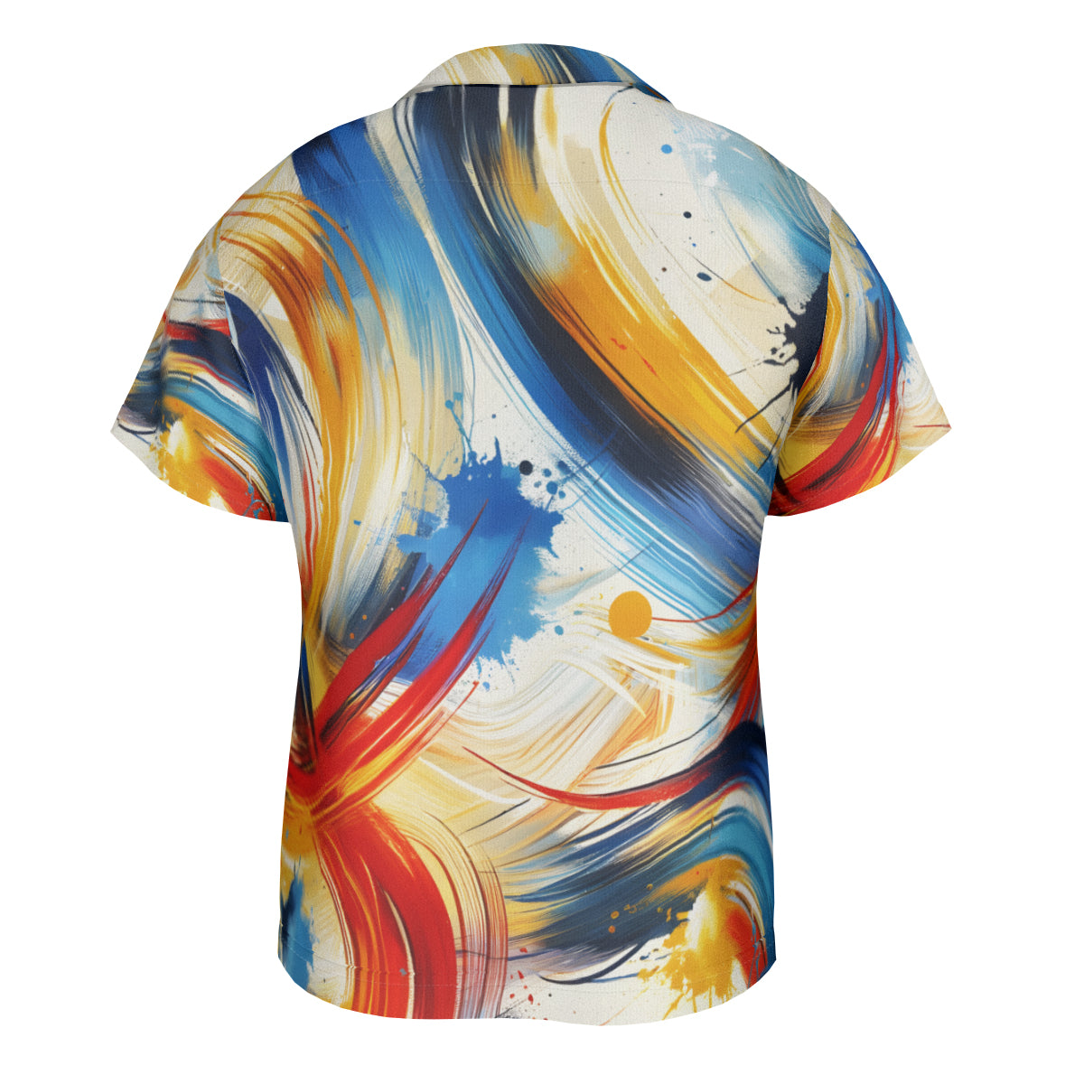 Brush Strokes Short Sleeves Men's Shirt