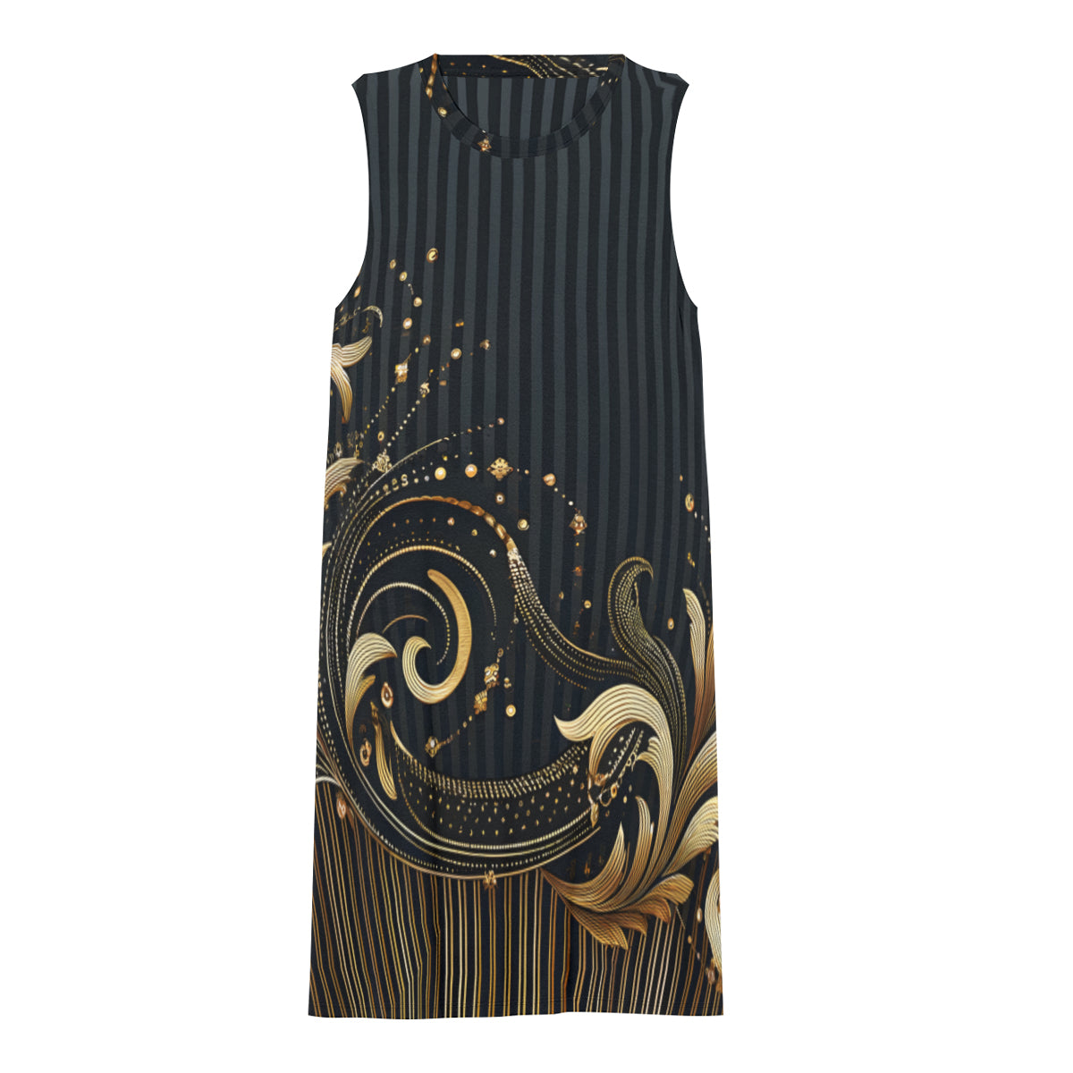 Elegant Black Women's Casual Dress | Polyester