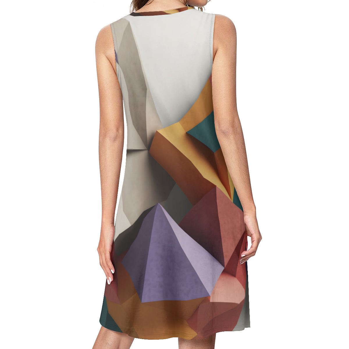 Geometric Women's Casual Dress | Polyester