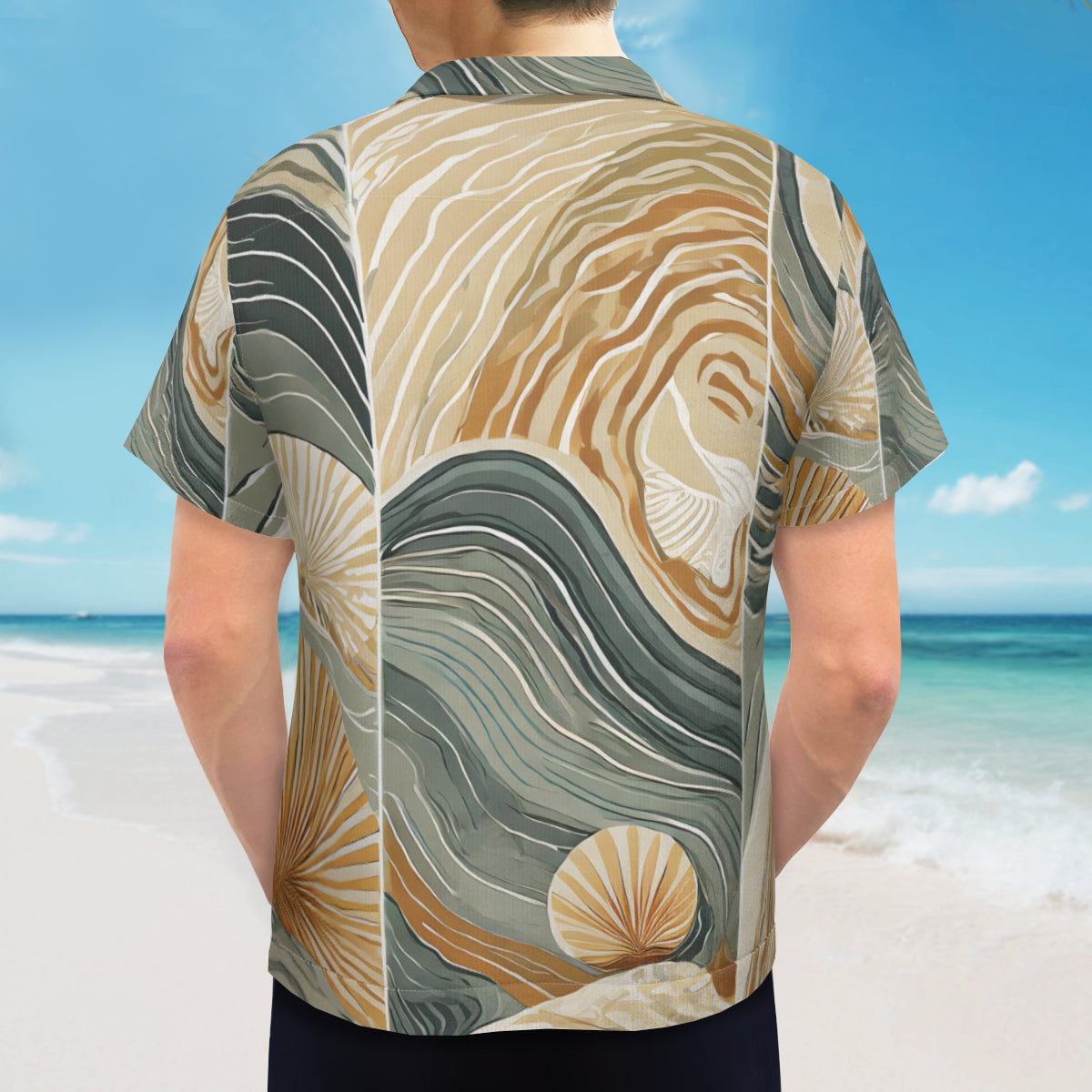 Minimalistic Tropical Short Sleeves Men's Shirt