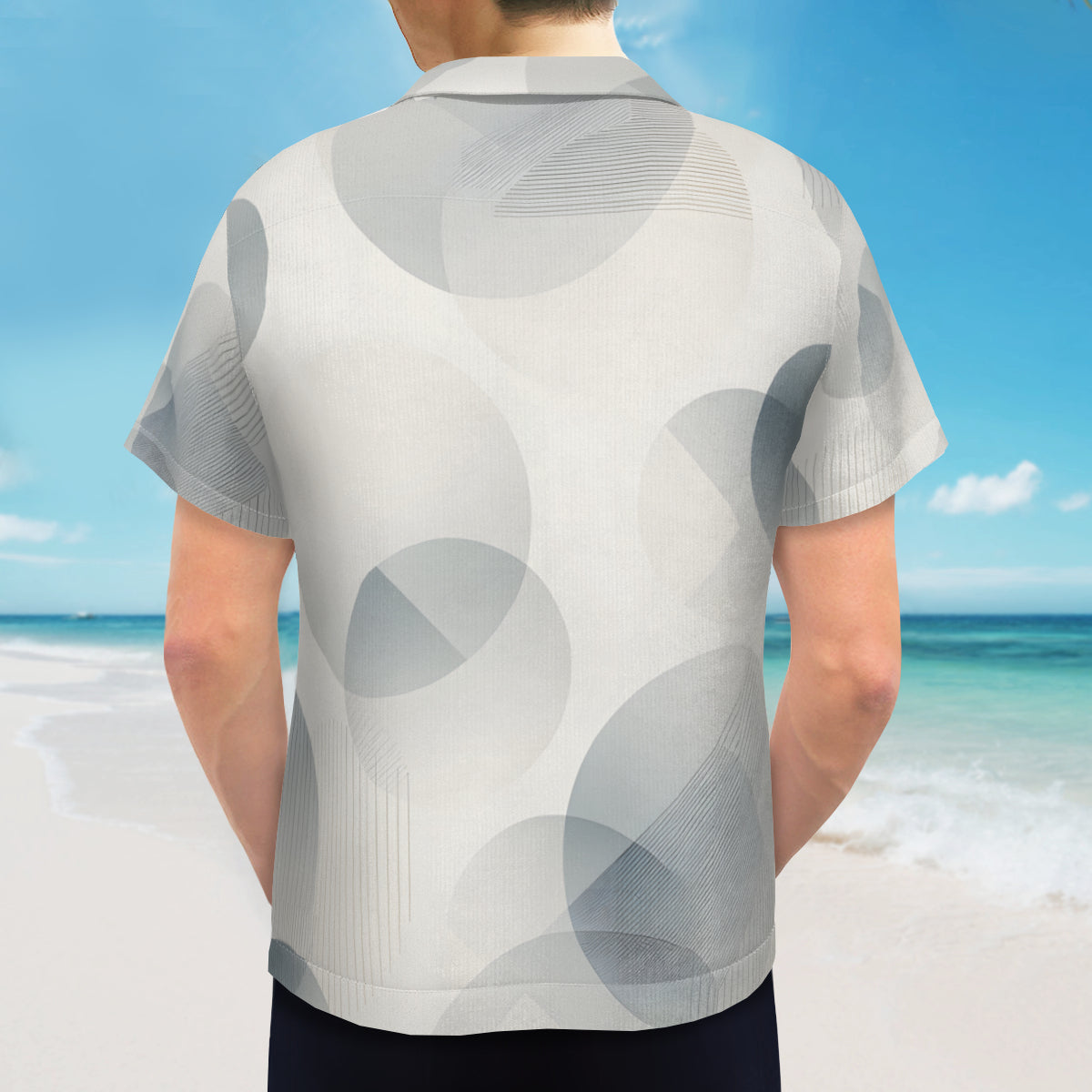 Abstract Design Short Sleeves Men's Shirt