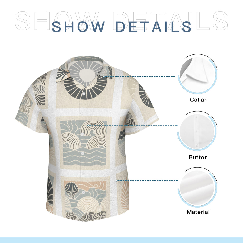 Tropical Minimalistic Short Sleeves Men's Shirt