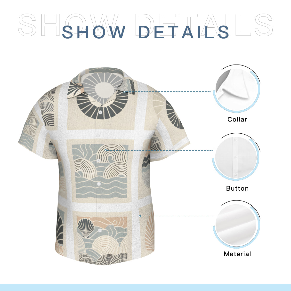 Tropical Minimalistic Short Sleeves Men's Shirt