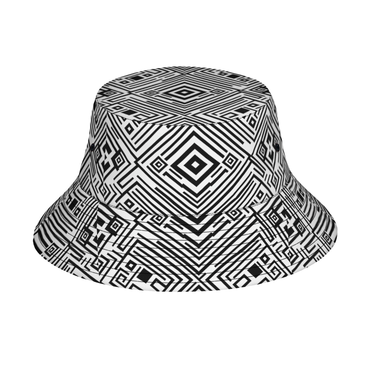 Black And White Double-Sided Unisex Polyester Bucket Hat