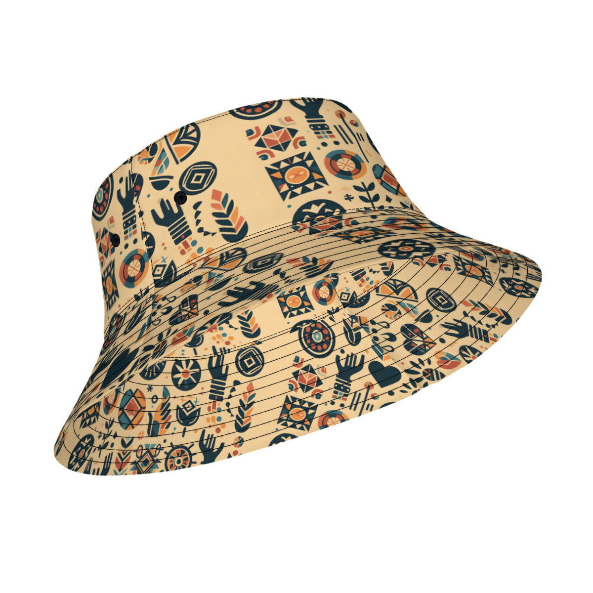 Abstract African Double-Sided Unisex Polyester Bucket Hat