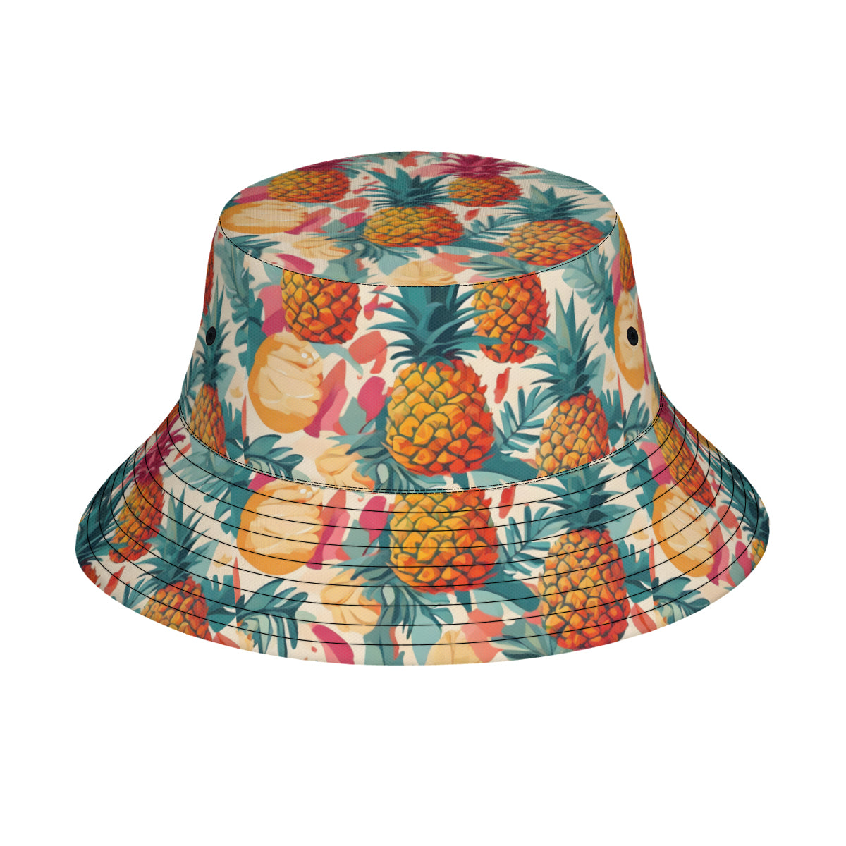Pineapple Double-Sided Unisex Polyester Bucket Hat