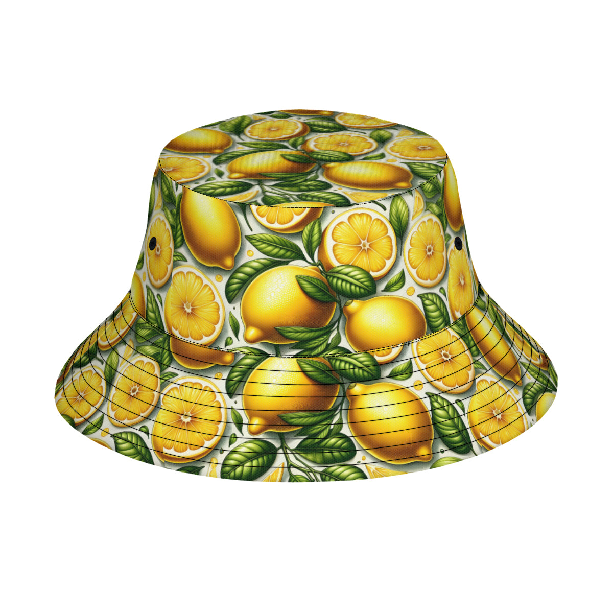 Vibrant Lemon Double-Sided Unisex Polyester Bucket Hat