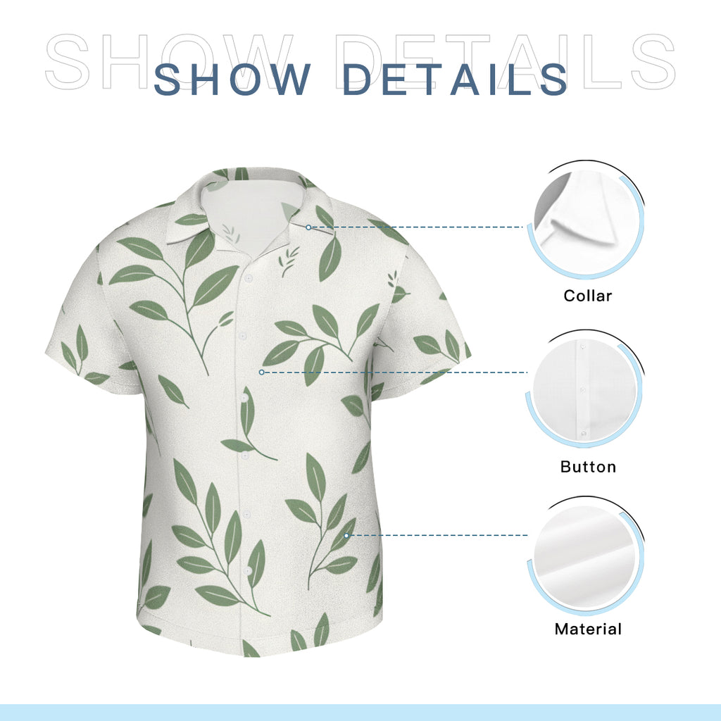 Abstract Floral Short Sleeves Men's Shirt