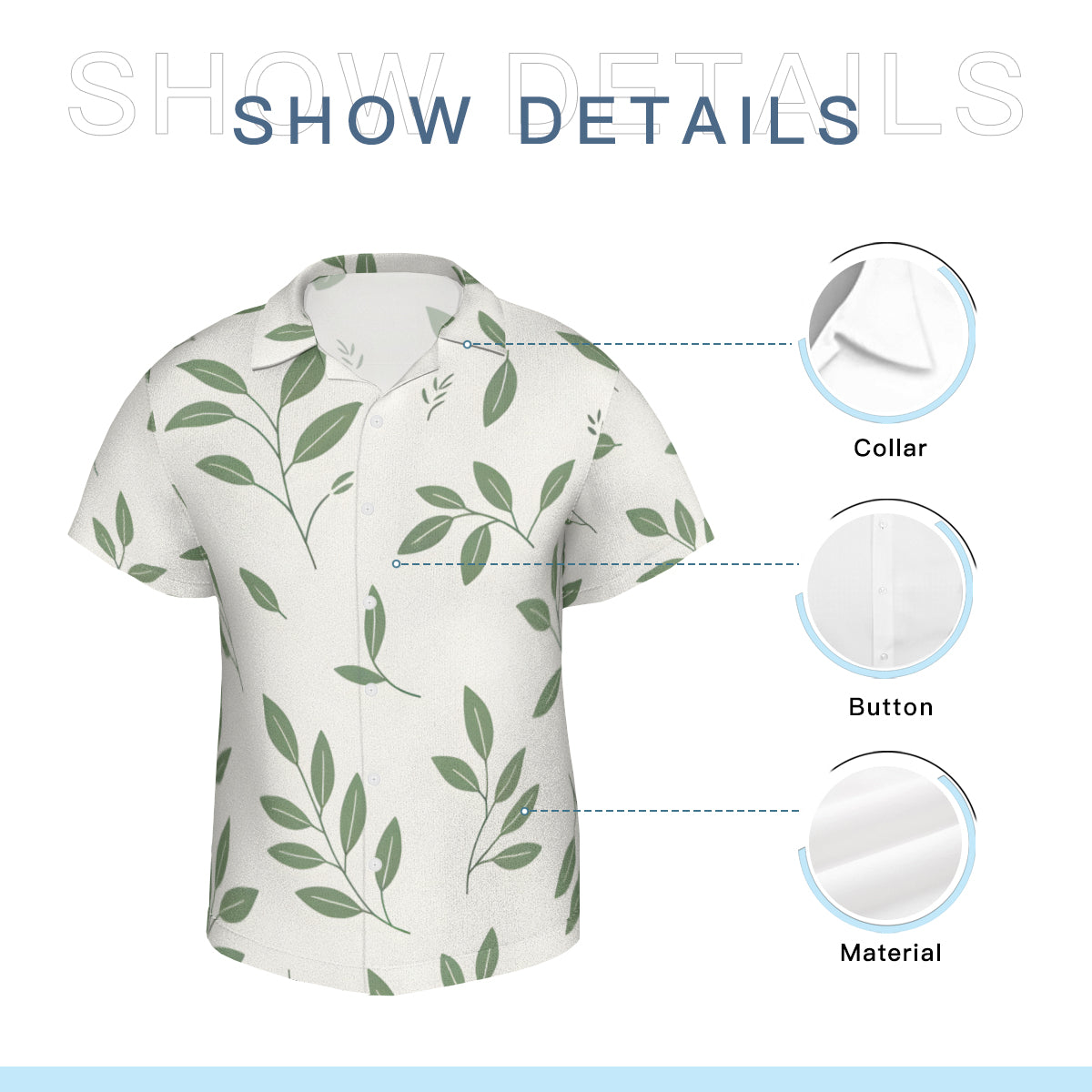 Abstract Floral Short Sleeves Men's Shirt