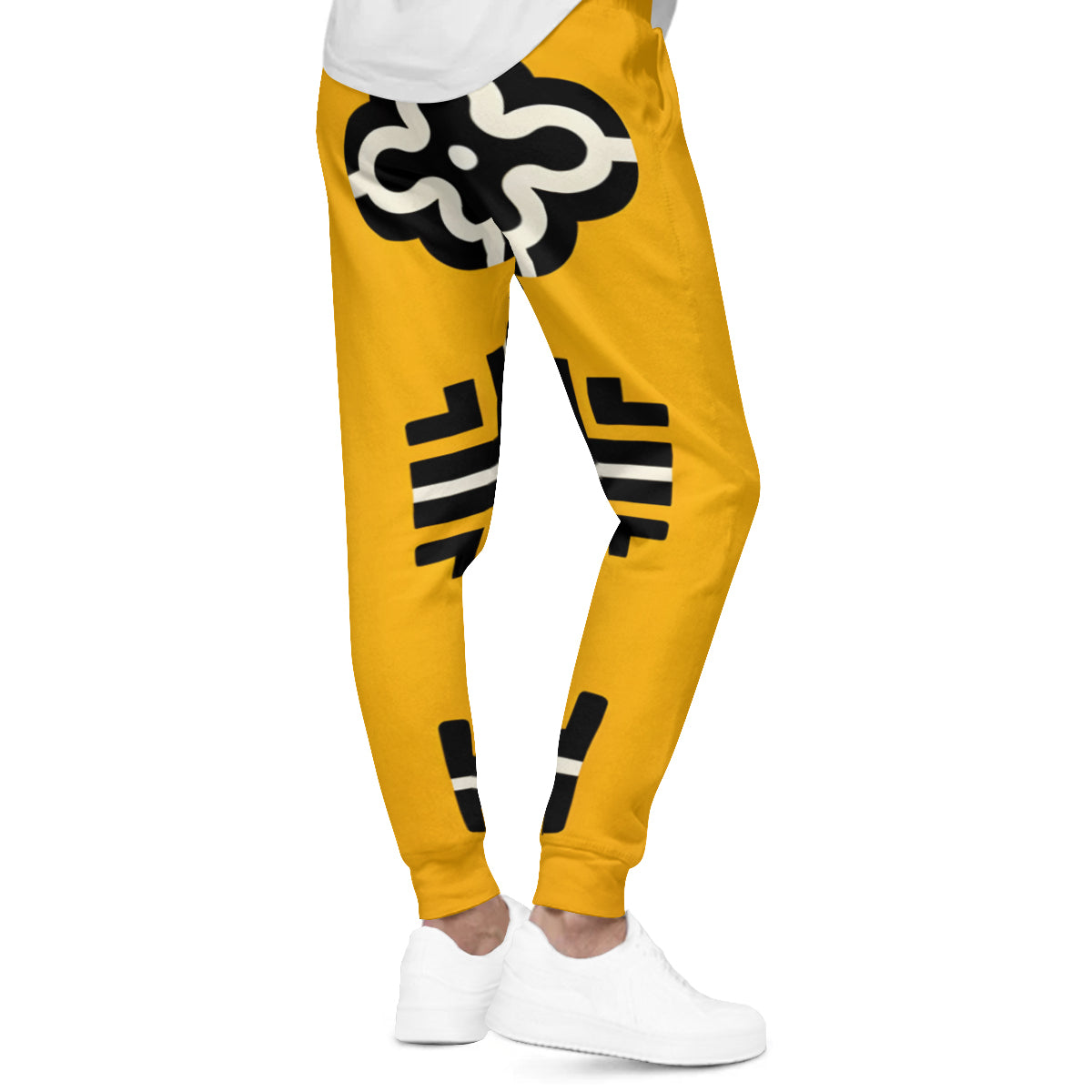 African Motifs Men's Adult Hoodie Set (Double-Layer Hood) | Health Fabric