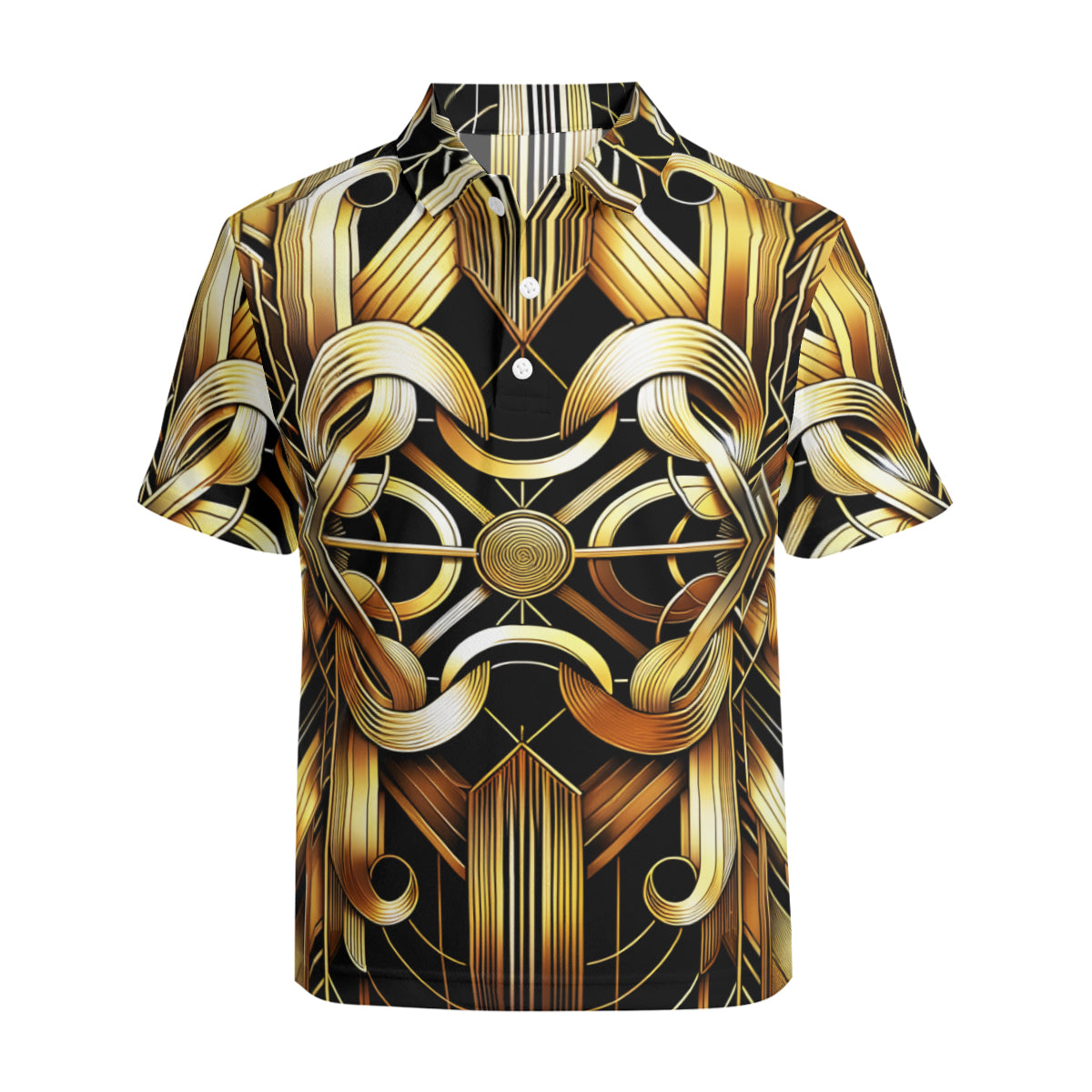 Abstract Men's Premium European Size POLO Shirt | 95% Polyester+5% Spandex