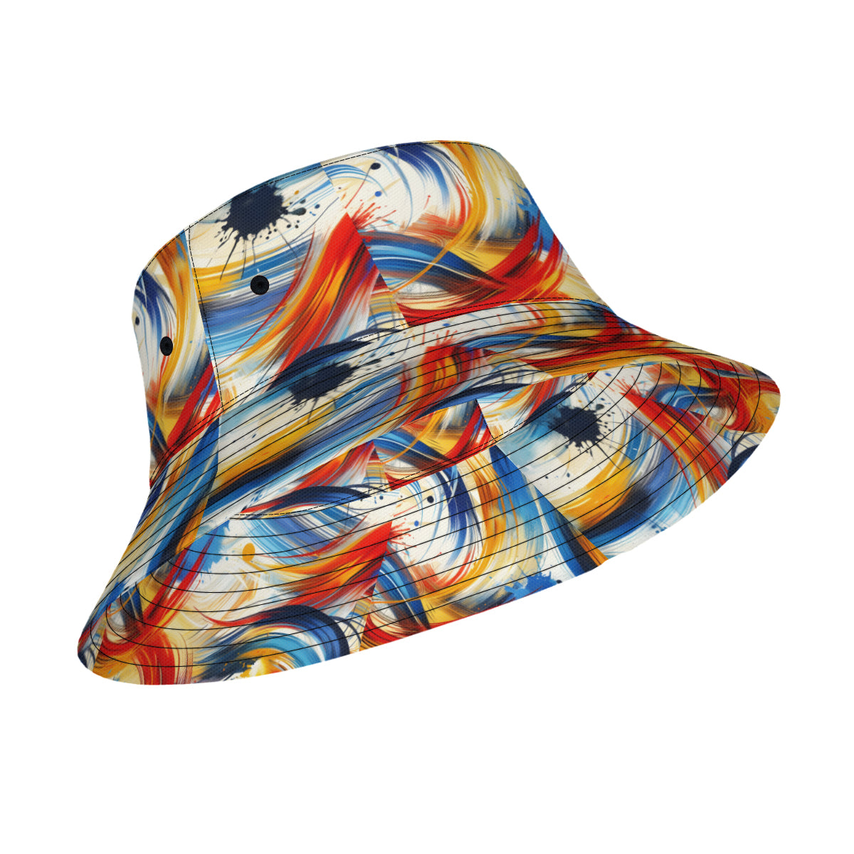 Brush Strokes Double-Sided Unisex Polyester Bucket Hat