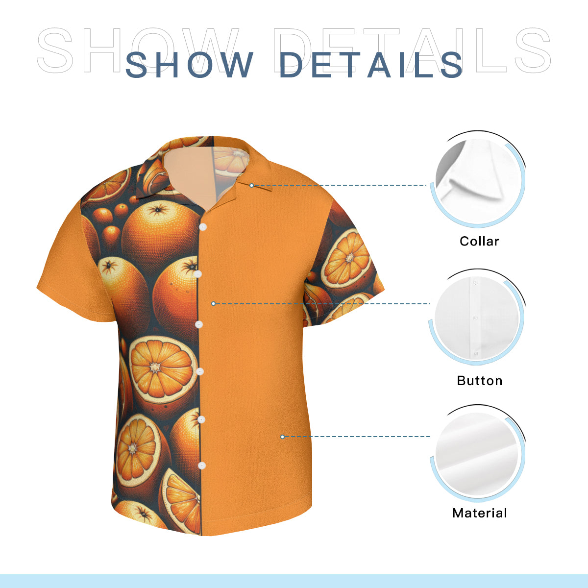 Orange Short Sleeves Men's Shirt