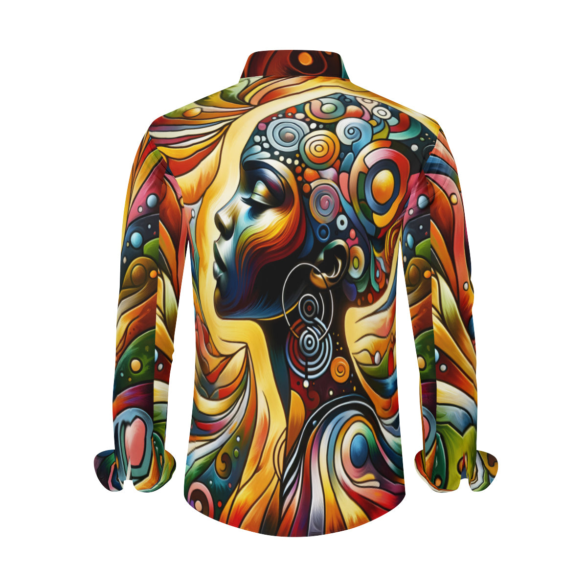Afrocentric Design Long Sleeves Men's Shirt