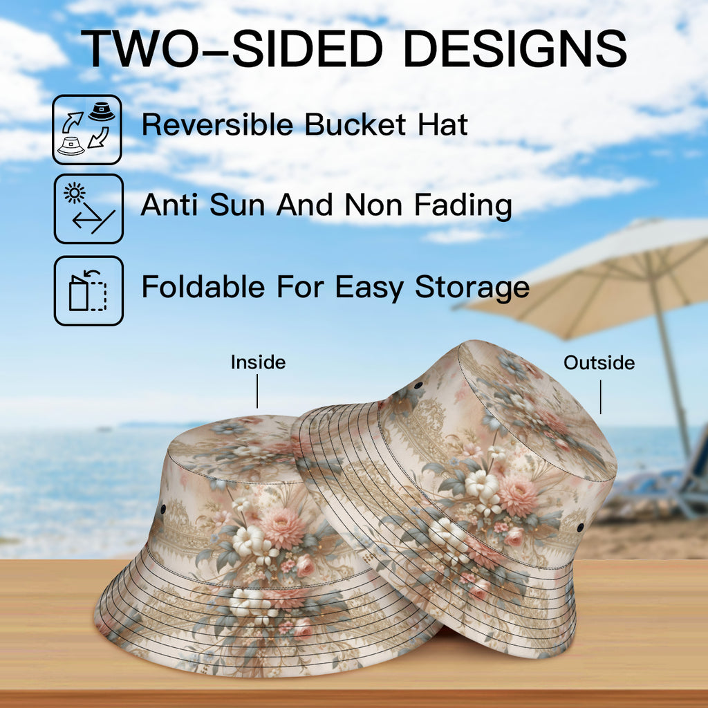 Abstract Minimal Double-Sided Unisex Polyester Bucket Hat