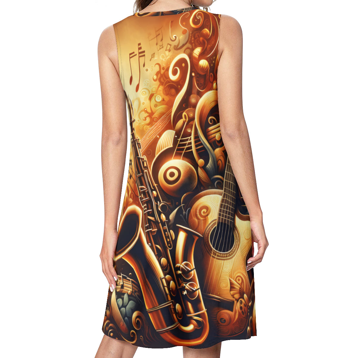 Saxophone Women's Casual Dress | Polyester