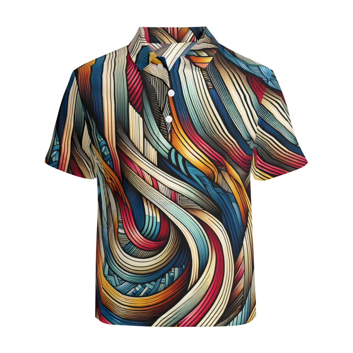 Abstract Men's Premium European Size POLO Shirt | 95% Polyester+5% Spandex