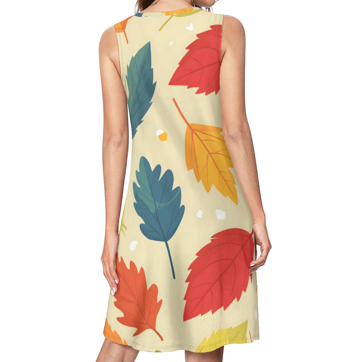 Autumn Pattern Women's Casual Dress | Polyester