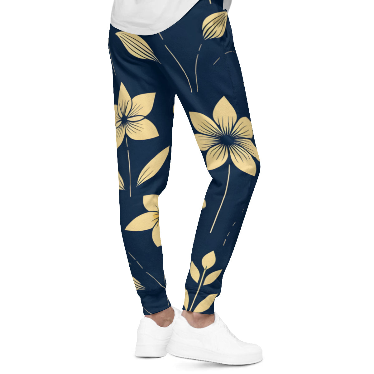 Floral Men's Adult Hoodie Set (Double-Layer Hood) | Health Fabric