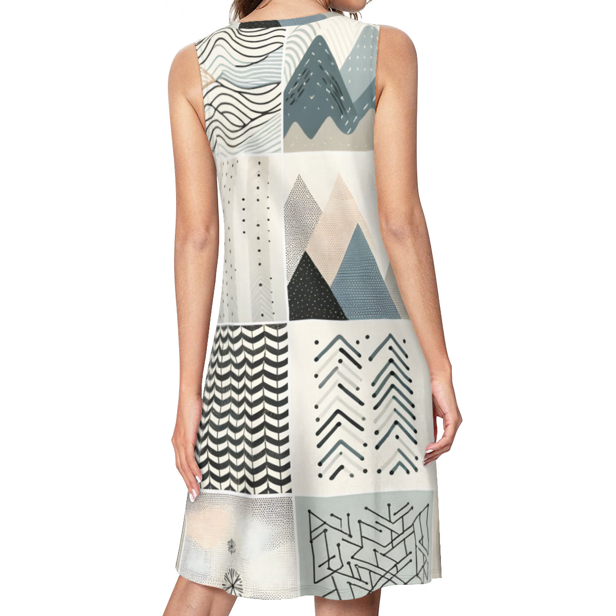 Minimalistic Floral Women's Casual Dress | Polyester