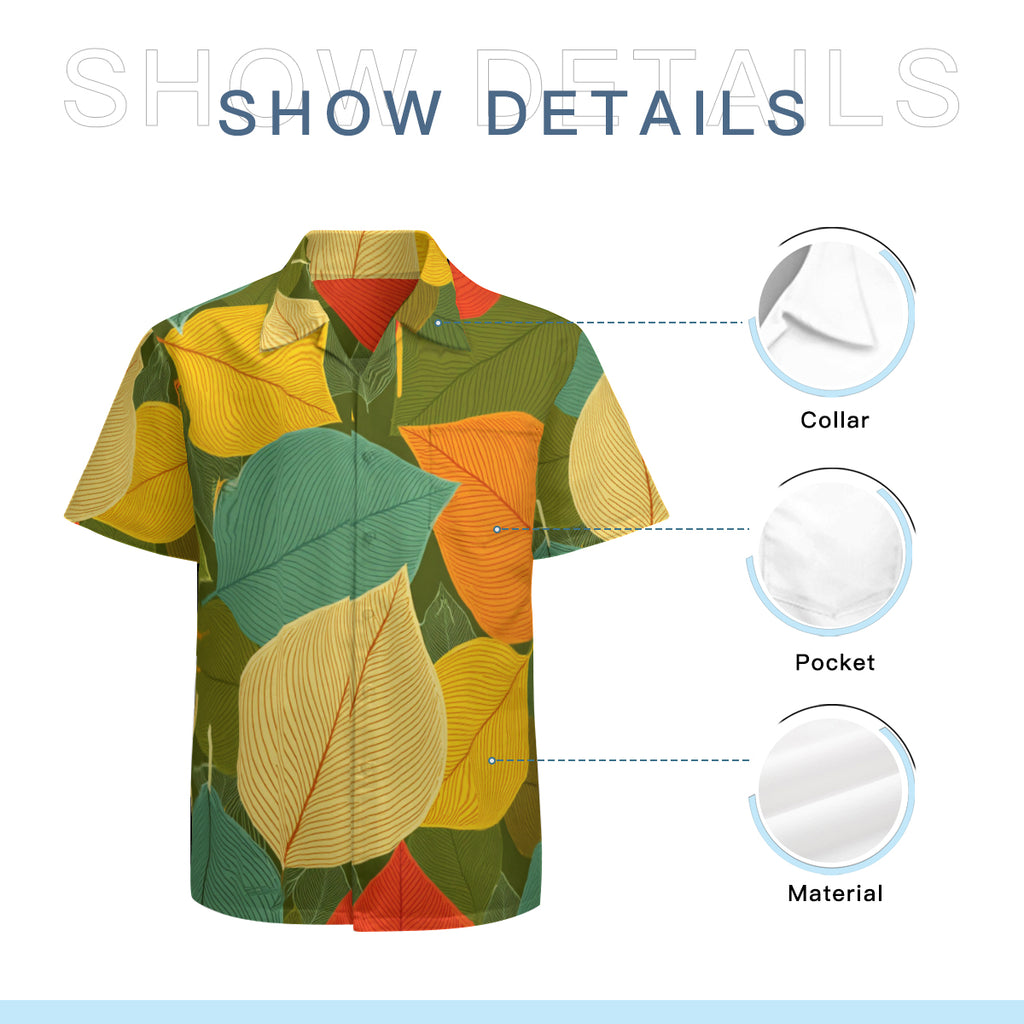 Autumn Floral Short Sleeve Shirt