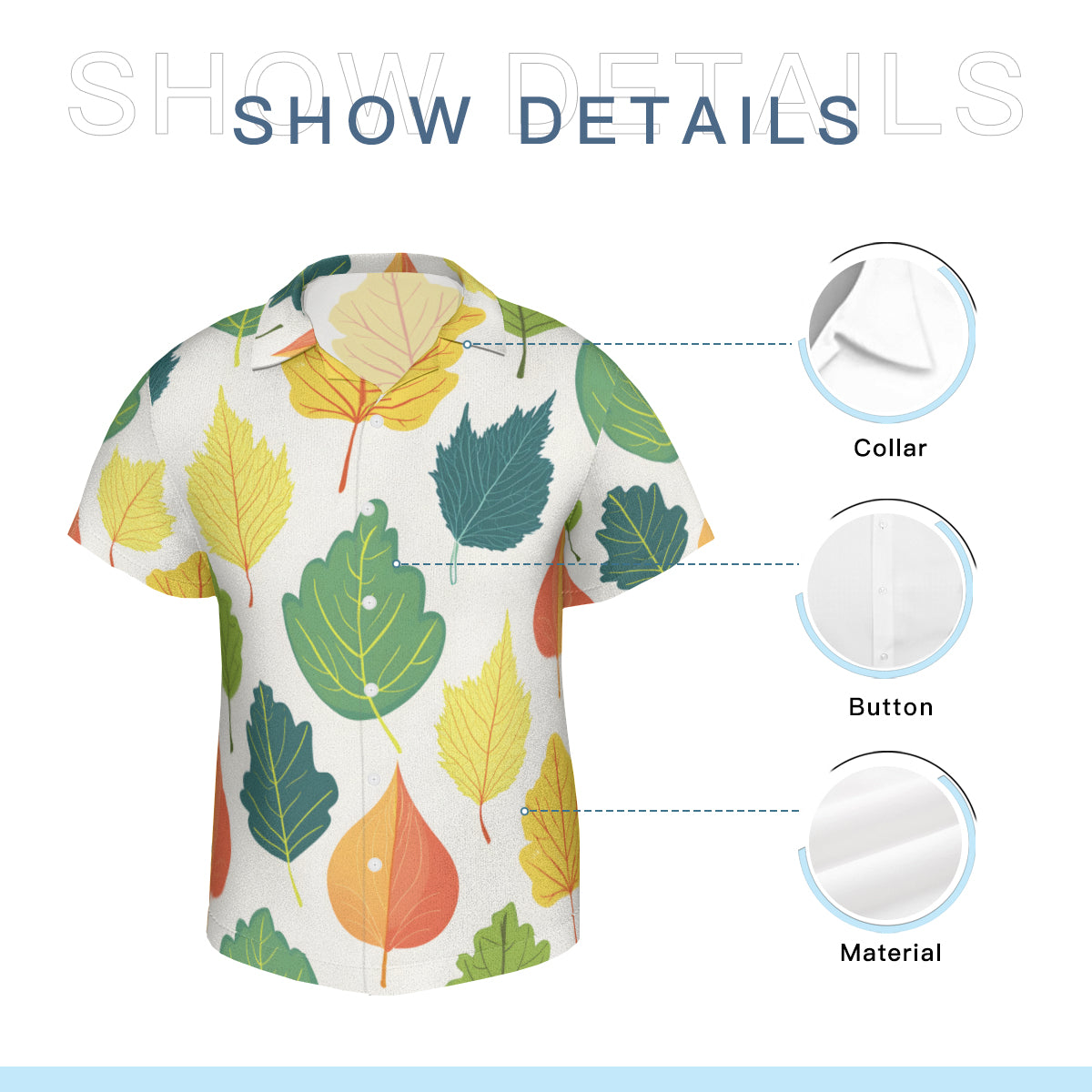 Autumn Floral Short Sleeves Men's Shirt