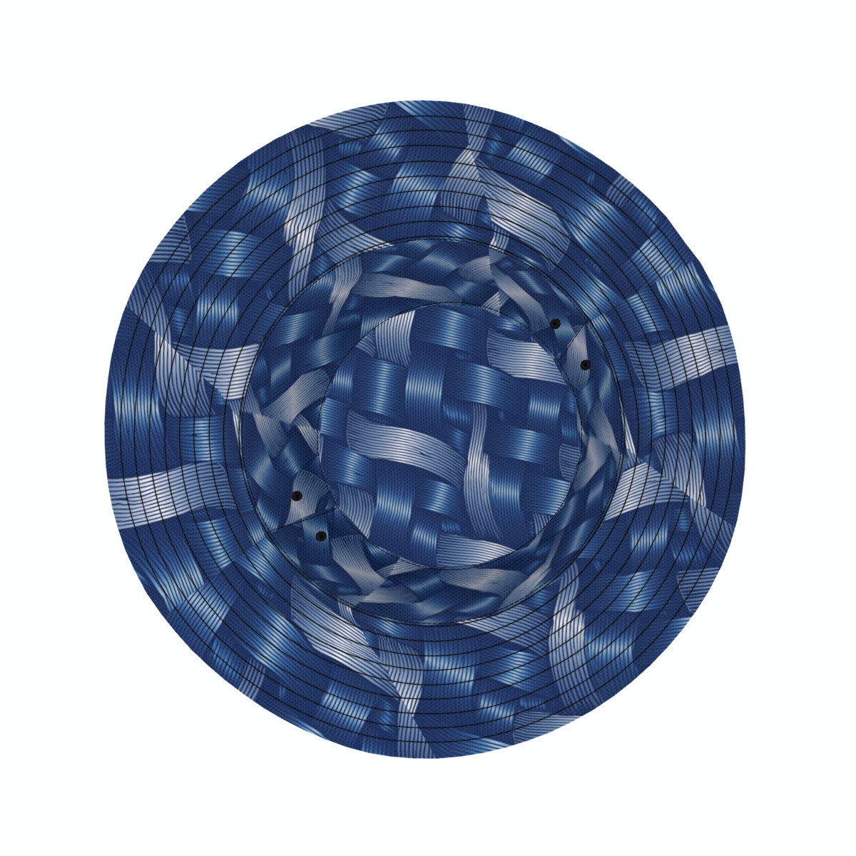 Abstract Denim Double-Sided Unisex Polyester Bucket Hat