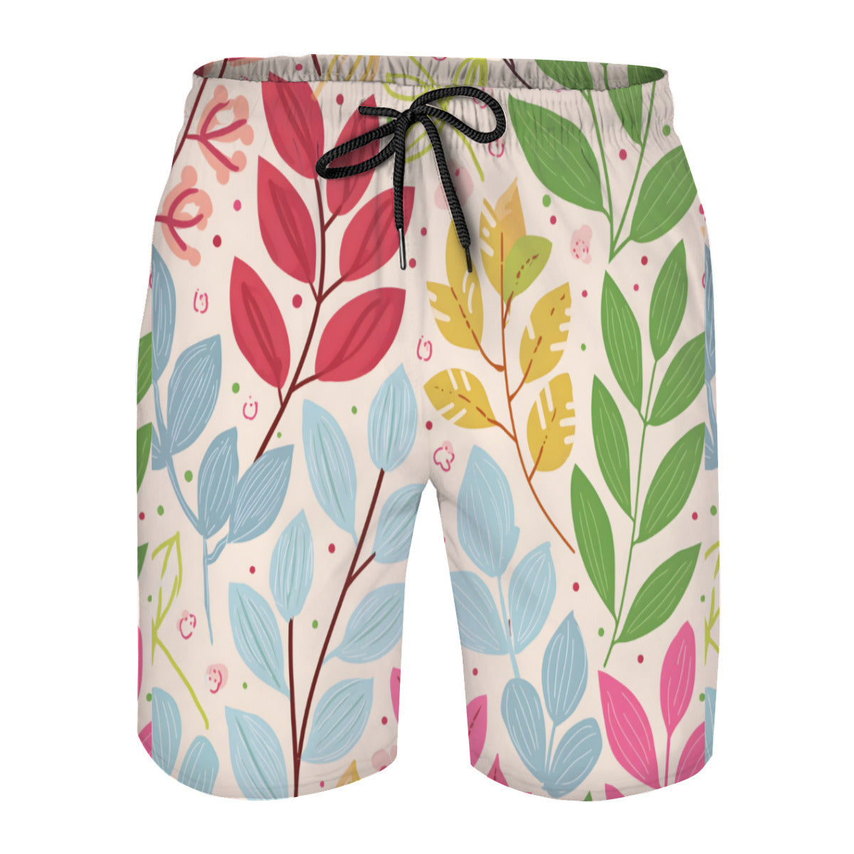 Plant Leaves Men's Beach Shorts (Not Mesh Lined) | Polyester