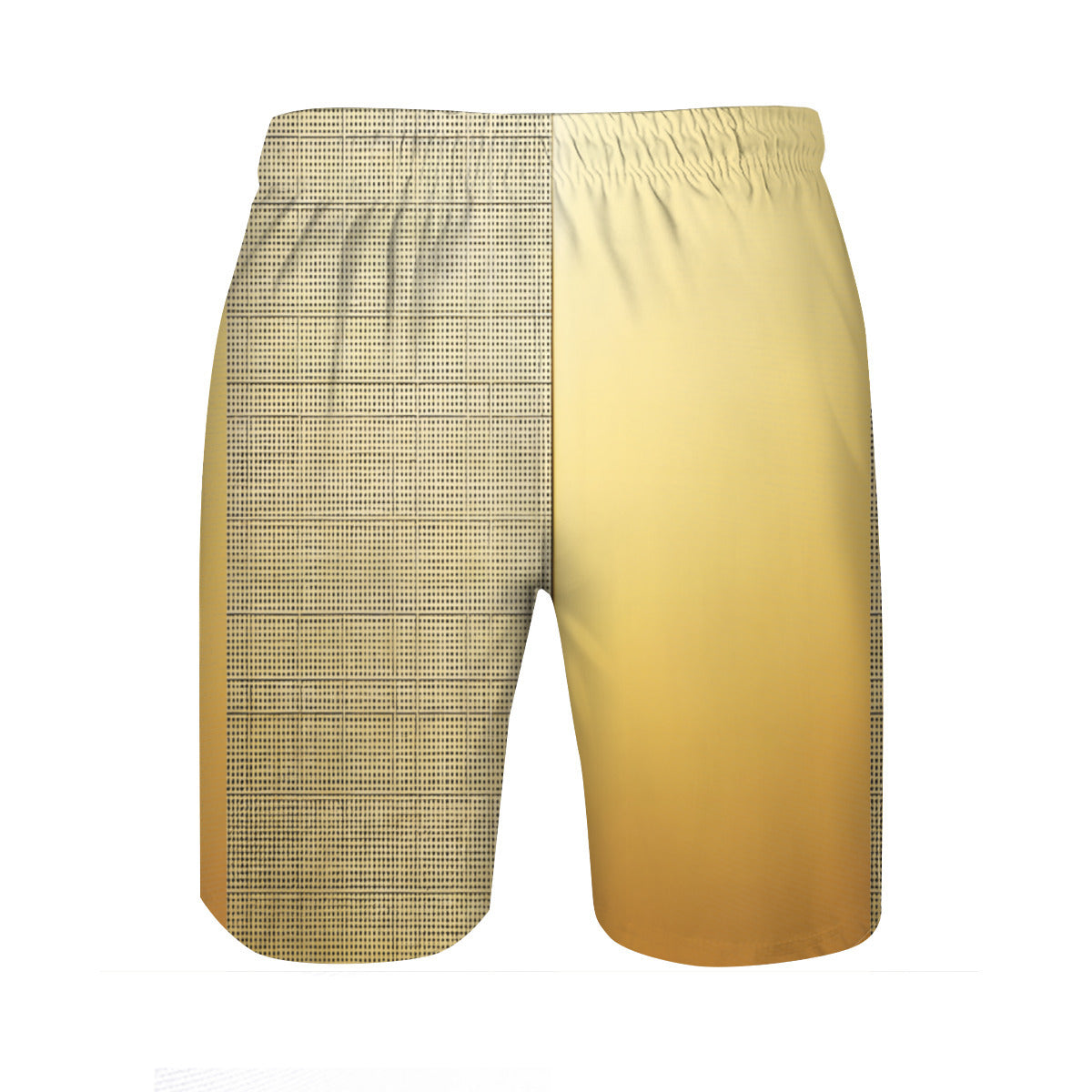 Golden Check Men's Beach Shorts (Not Mesh Lined) | Polyester
