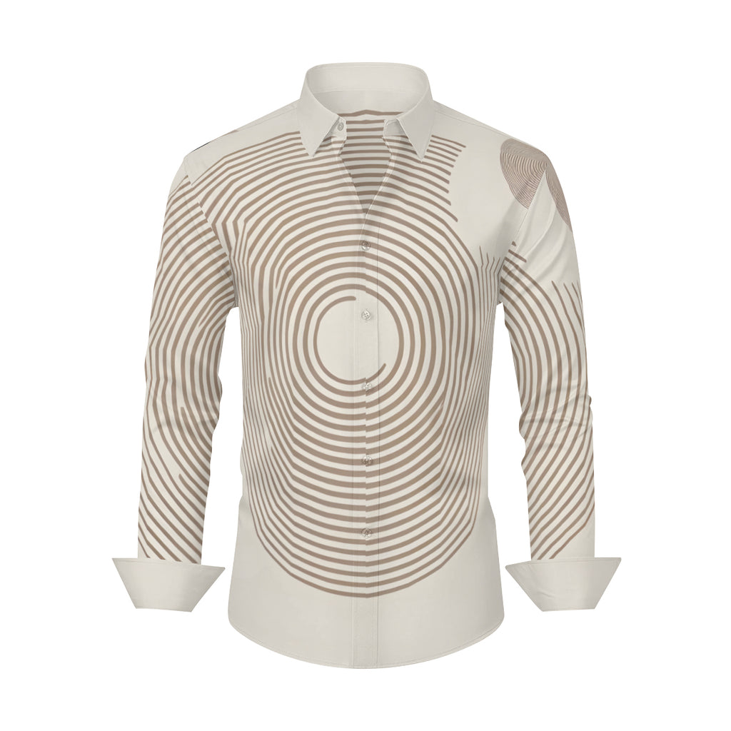 Abstract Stripes Long Sleeves Men's Shirt