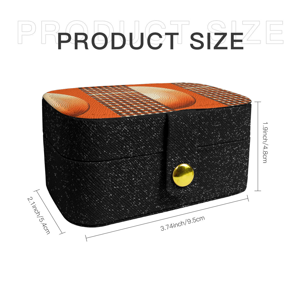 Orange Style Personalized Portable Jewelry Box