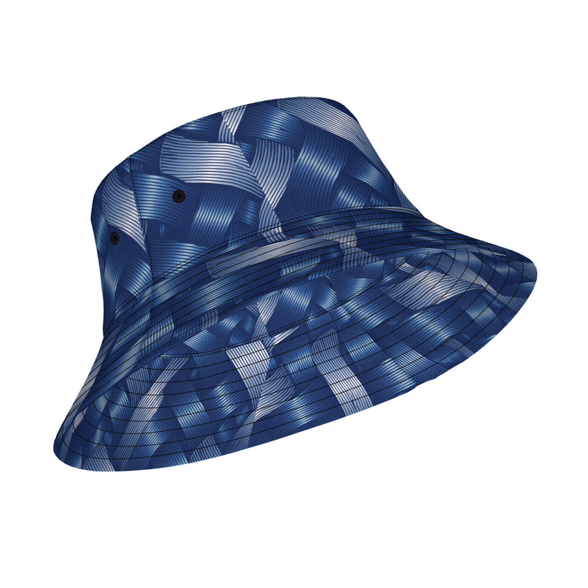 Abstract Denim Double-Sided Unisex Polyester Bucket Hat