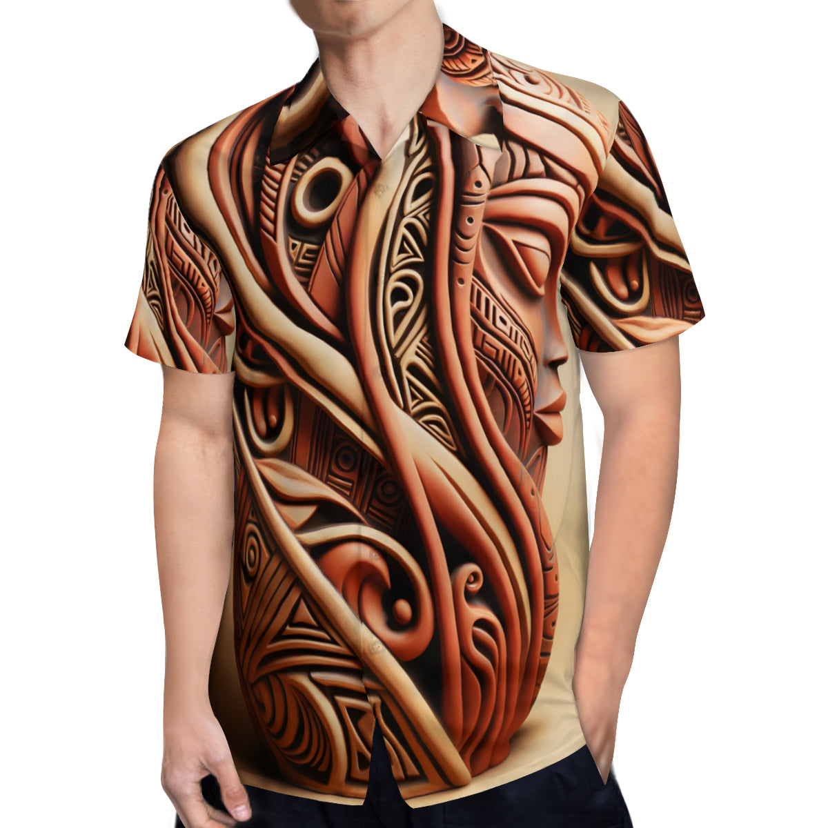 Terracota Design Short Sleeves Men's Shirt