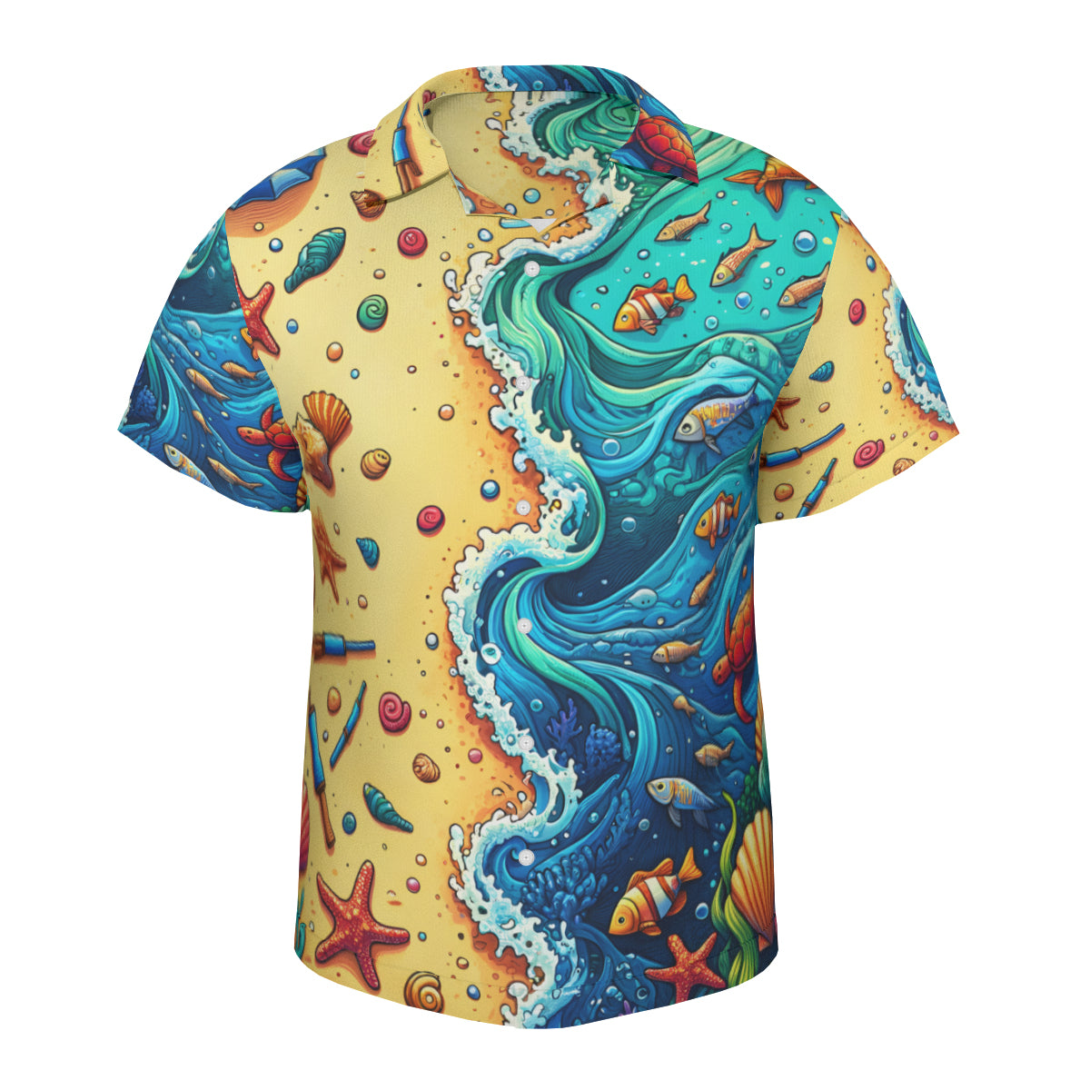 Ocean And Beach Short Sleeves Men's Shirt
