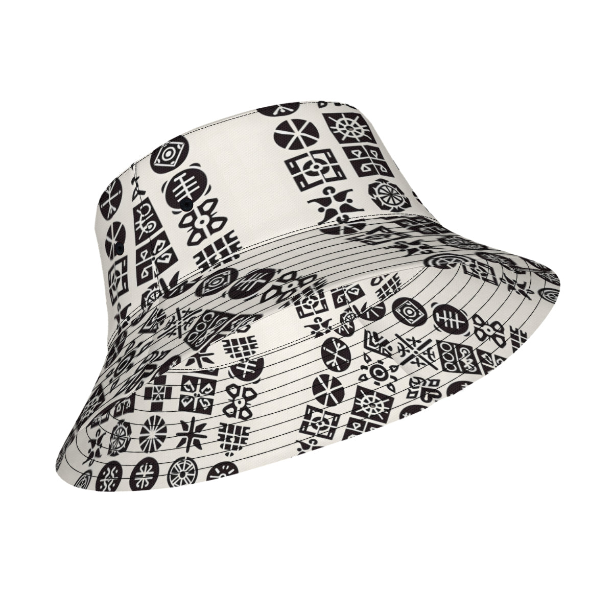 African Motifs Double-Sided Unisex Polyester Bucket Hat