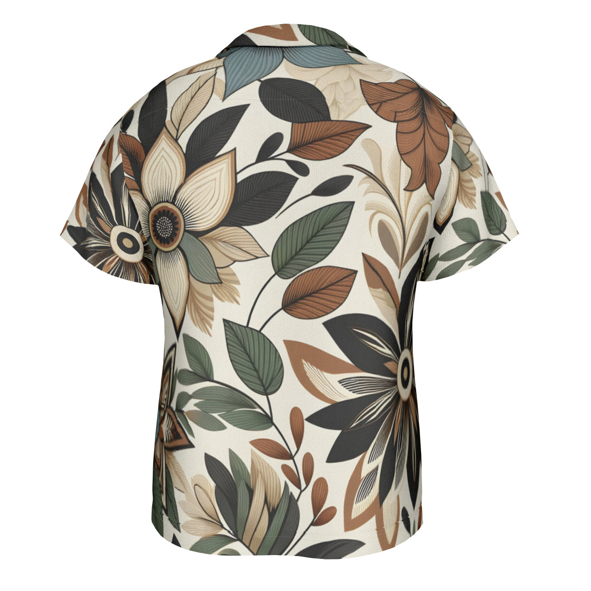 Botanical Leaves Short Sleeves Men's Shirt