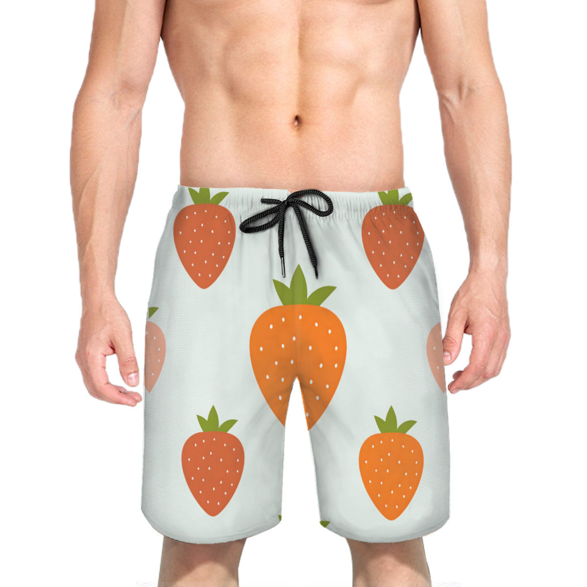 Strawberries Men's Beach Shorts (Not Mesh Lined) | Polyester
