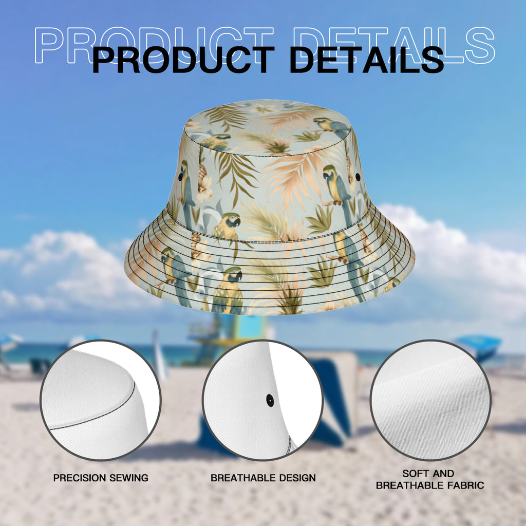 Tropical Double-Sided Unisex Polyester Bucket Hat