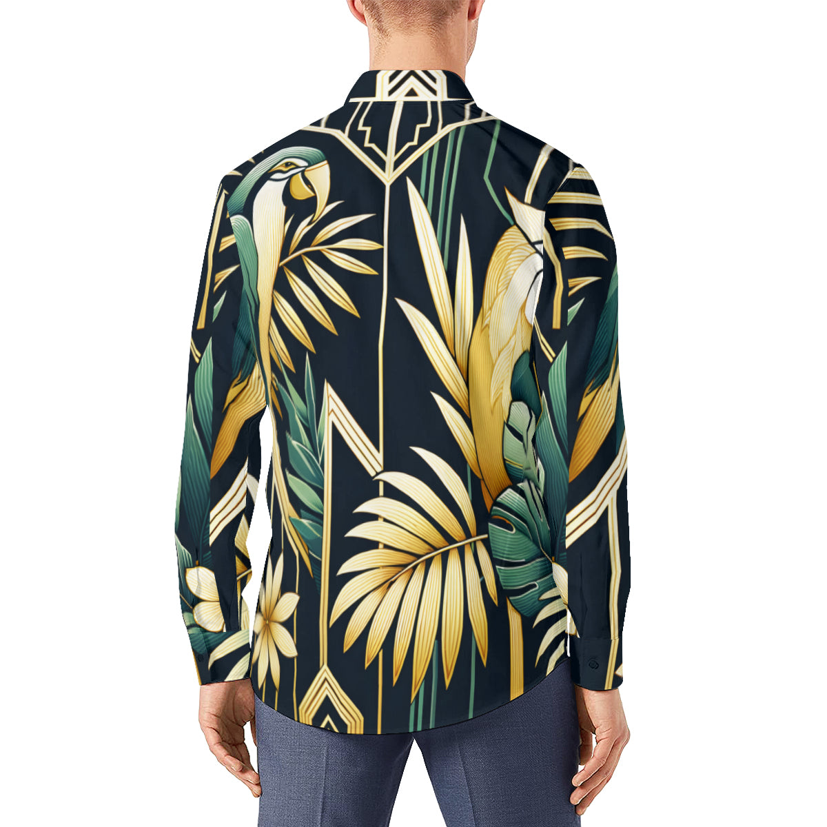 Tropical Men's Classic Long-Sleeved Shirt | Polyester