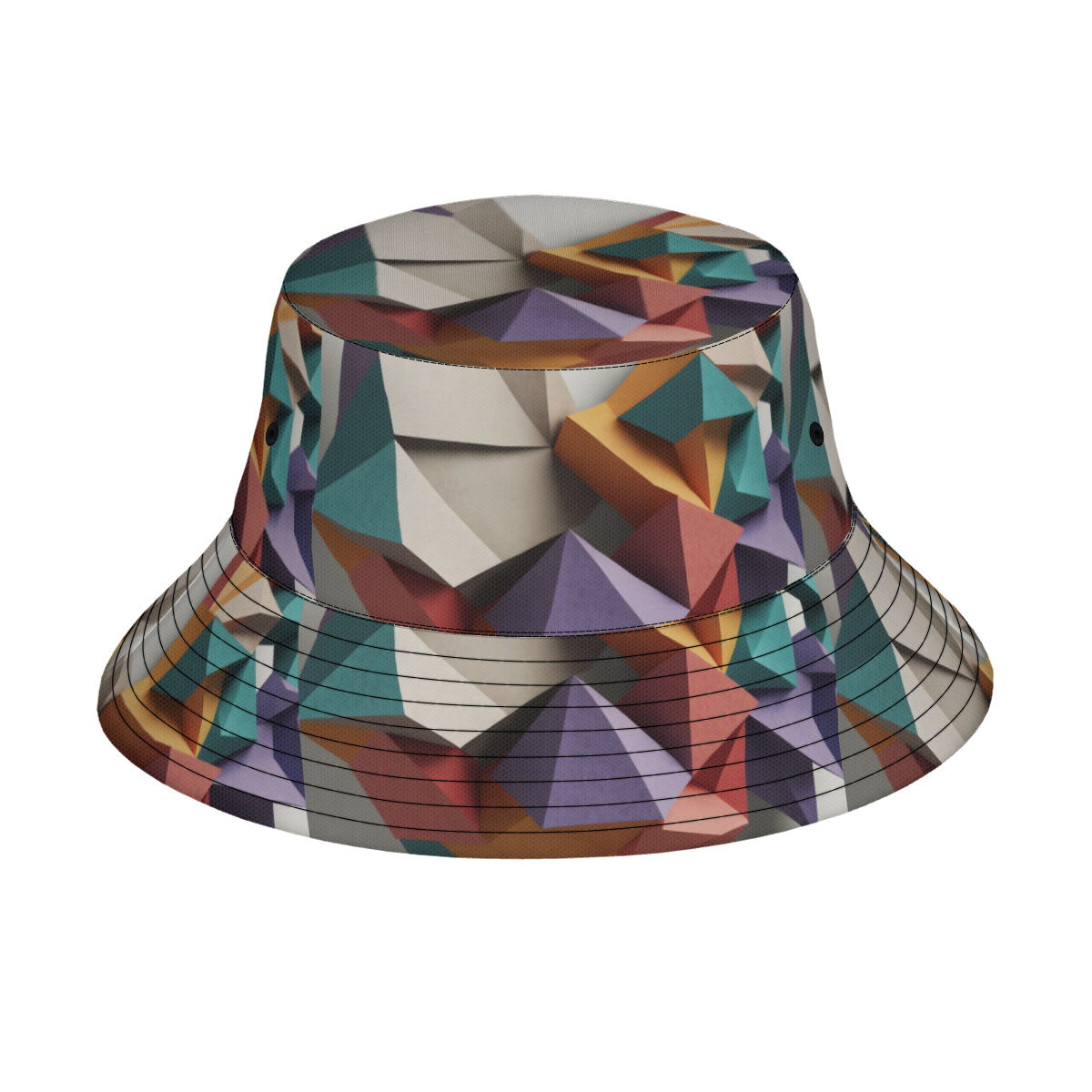 3D Geometric Double-Sided Unisex Polyester Bucket Hat