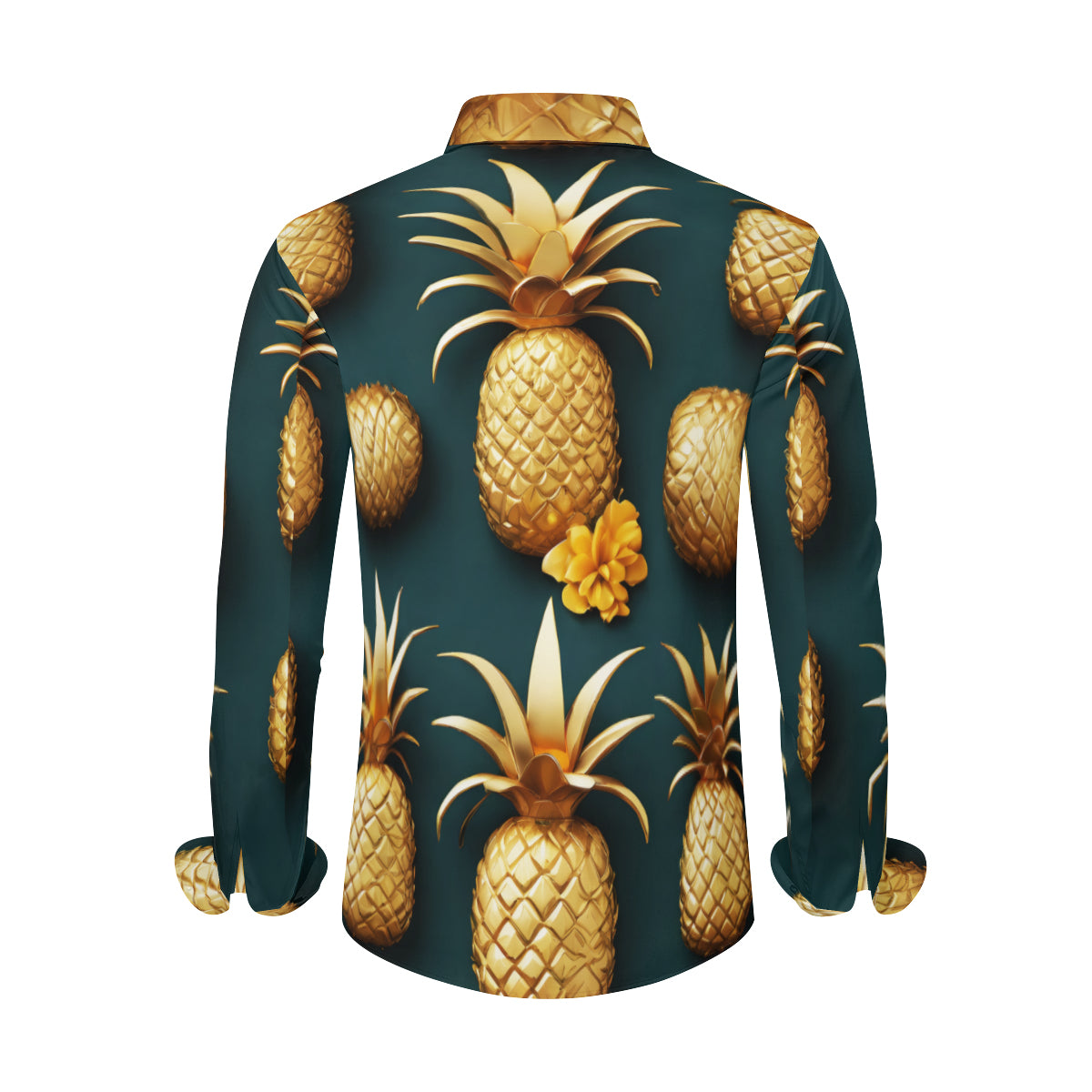 Pineapple Men's Classic Long-Sleeved Shirt | Polyester