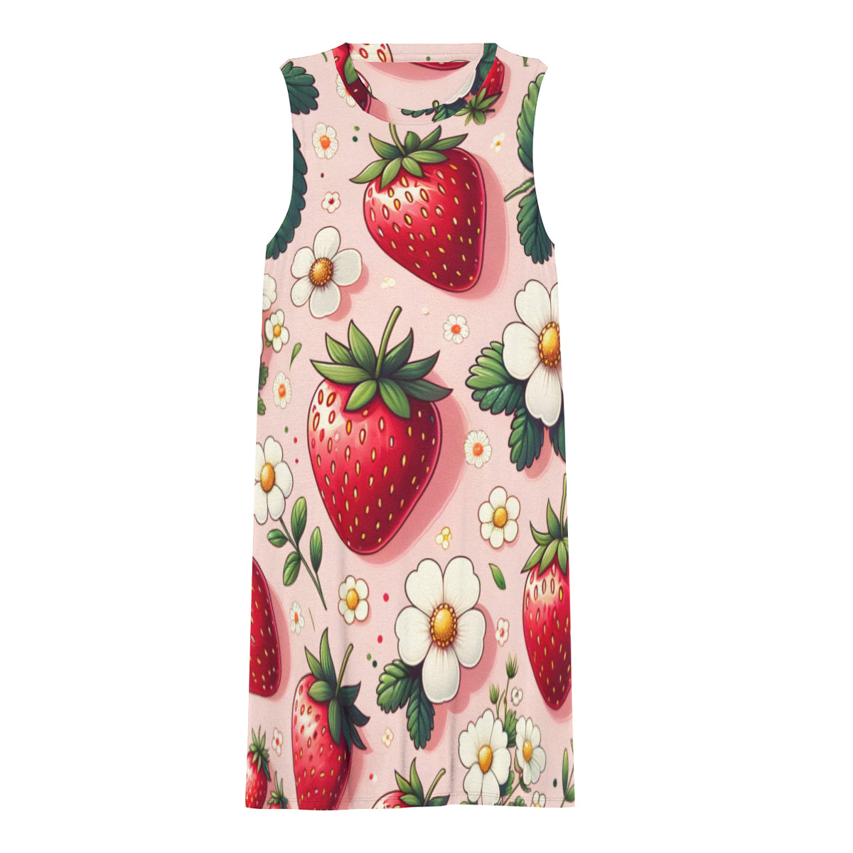 Strawberry Design Women Casual Dress