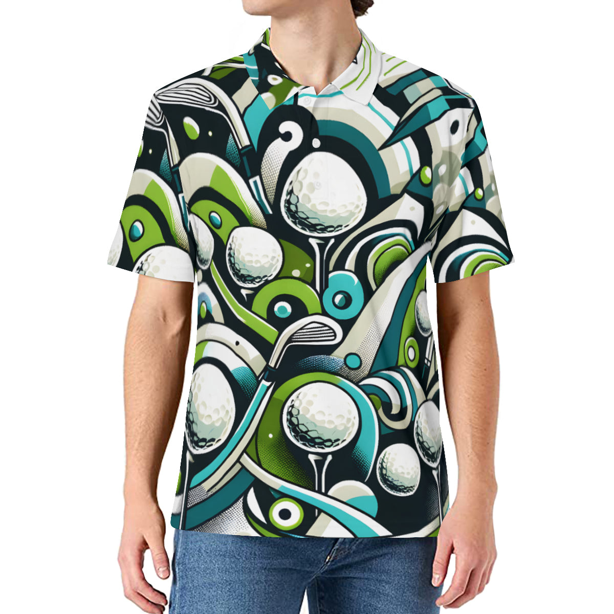 Golf Lovers Men's Premium European Size POLO Shirt | 95% Polyester+5% Spandex