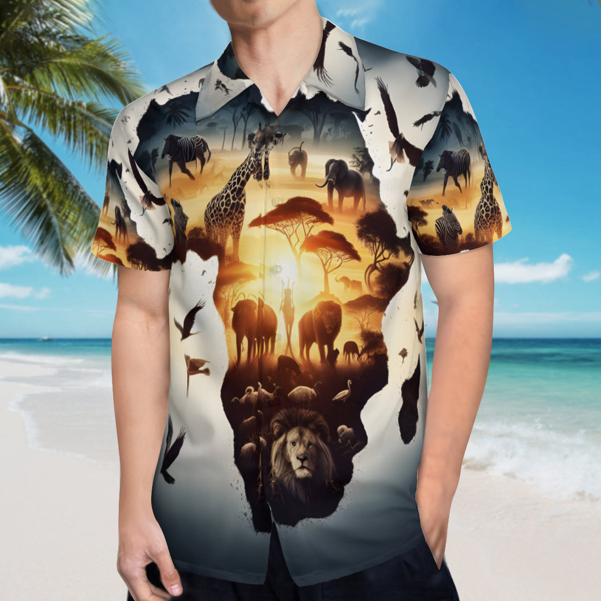 Africa Short Sleeves Men's Shirt